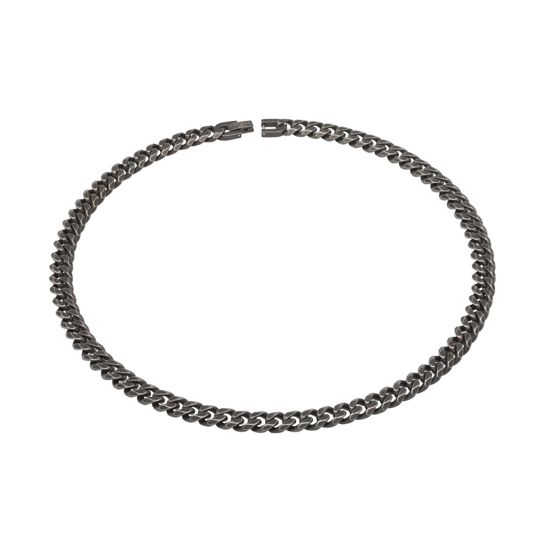Steel Necklace - Matte Black - LAK-129/50CM