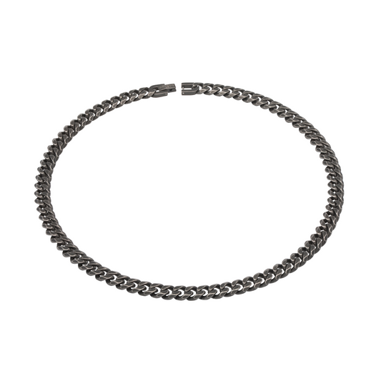 Steel Necklace - Matte Black - LAK-129/50CM