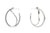 Small Alphabet Hoop Earring, Single Letter J, Left - Silver
