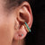 Turquoise Trinity Stud Earrings - Silver - SPS-253