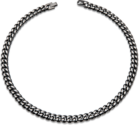 Stainless Steel Necklace - Black - LAK-227/55CM