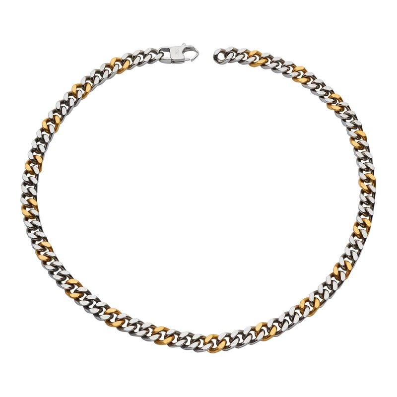 Stainless Steel Necklace - Gold/Silver - LAK-253/50CM