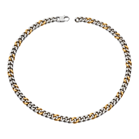 Stainless Steel Necklace - Gold/Silver - LAK-253/50CM