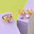 Amelia Bow Ring, Lime & Lilac - Gold - AS22TRR11