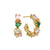 Lottie Cluster Hoop Earrings - Gold - AS22TRE22