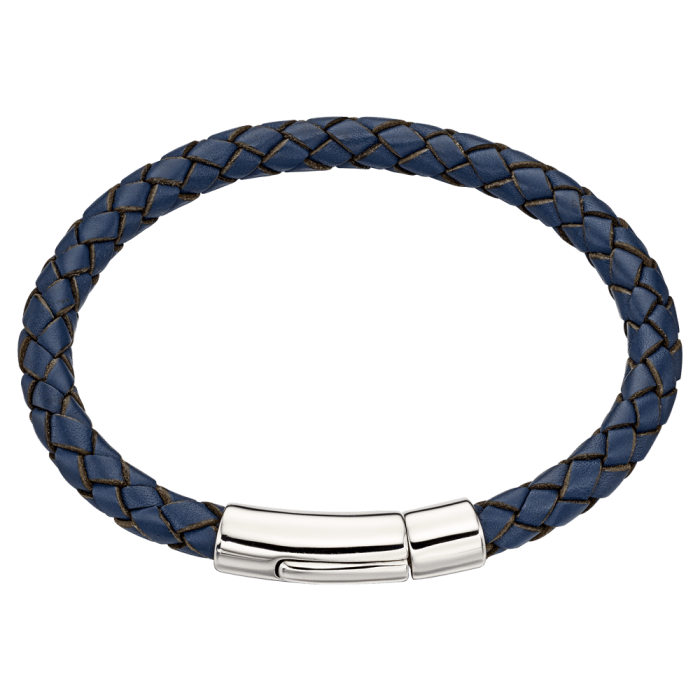 Hugo Boys Leather Bracelet - Navy Blue - LSB0116
