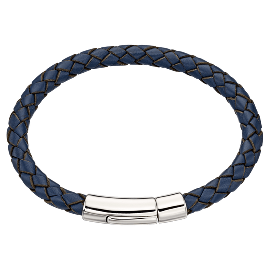 Hugo Boys Leather Bracelet - Navy Blue - LSB0116
