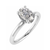 Platinum Oval Cut Laboratory Grown Diamond Ring - 1.29ct