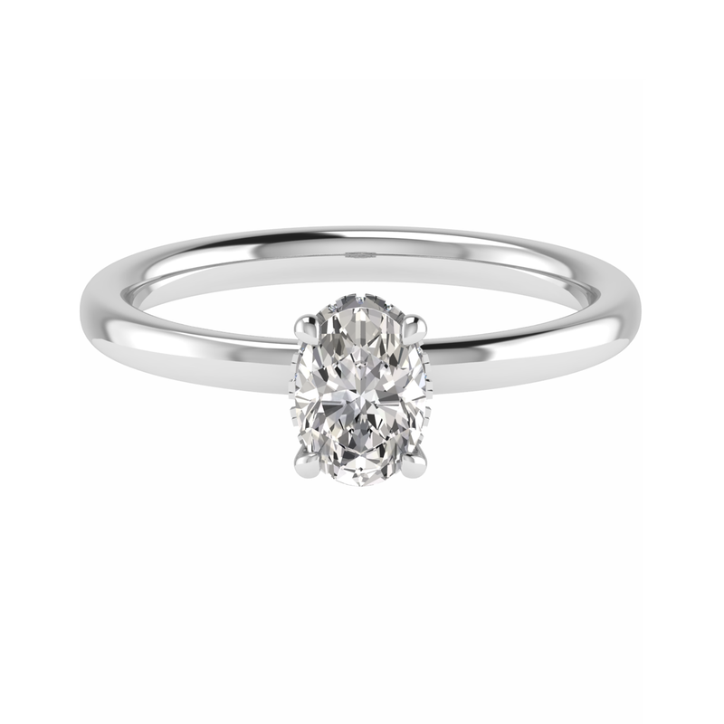 Platinum Oval Cut Laboratory Grown Diamond Ring - 1.29ct