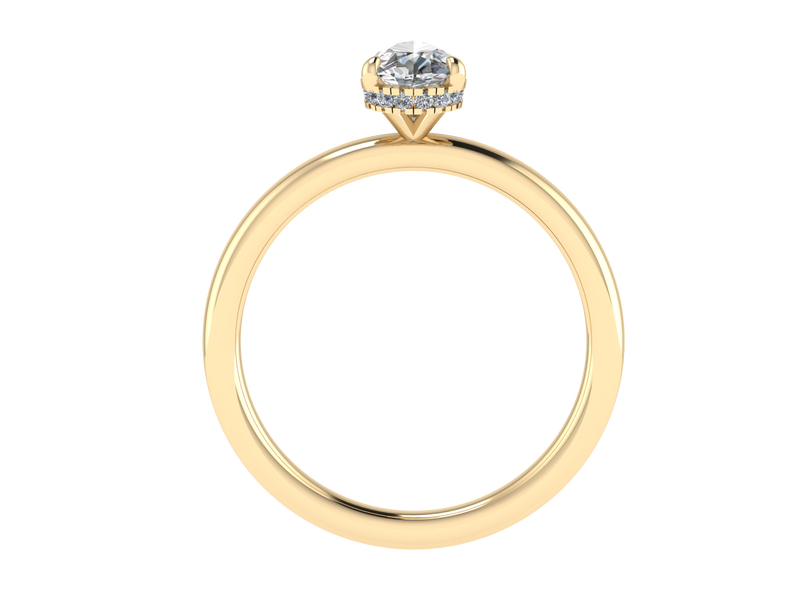 18ct Yellow Gold Pear Cut Laboratory Grown Diamond Ring - 1.15ct