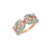 Lucky Clover Ring, Turquoise/Lilac - Rose Gold - AS22TRR18