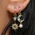 Luna Mismatch Moon/Star Huggie Drop Earrings - Gold - AS22SGE12