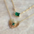 Luna Heart Necklace - Gold/Green - ASSGN