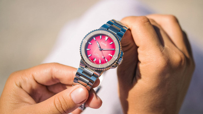 Aquis Date Taste Of Summer Watch, Red