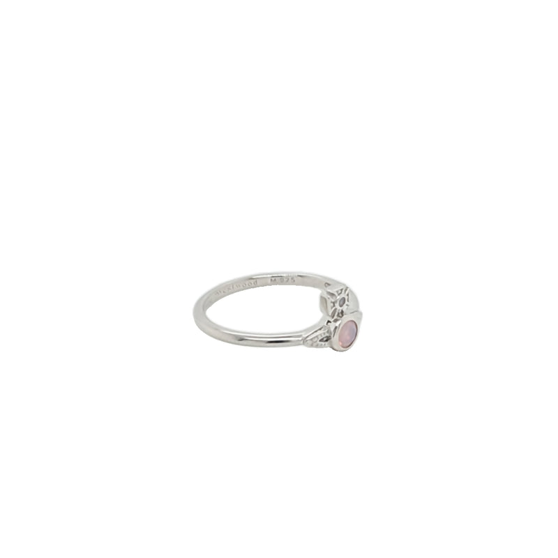 London Orb Ring - Silver/Milky Peach - 64040100-01P549