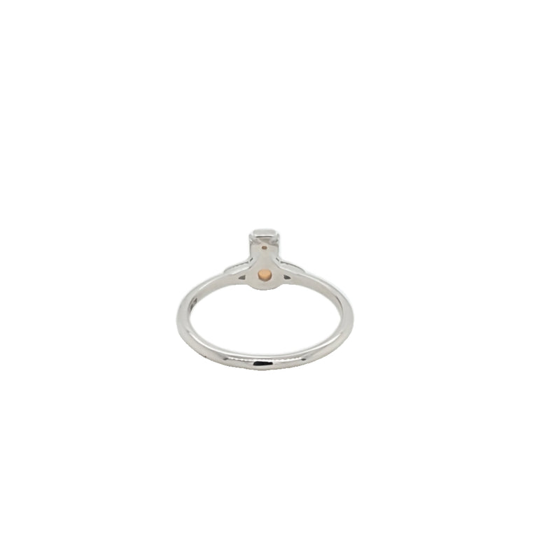 London Orb Ring - Silver/Milky Peach - 64040100-01P549