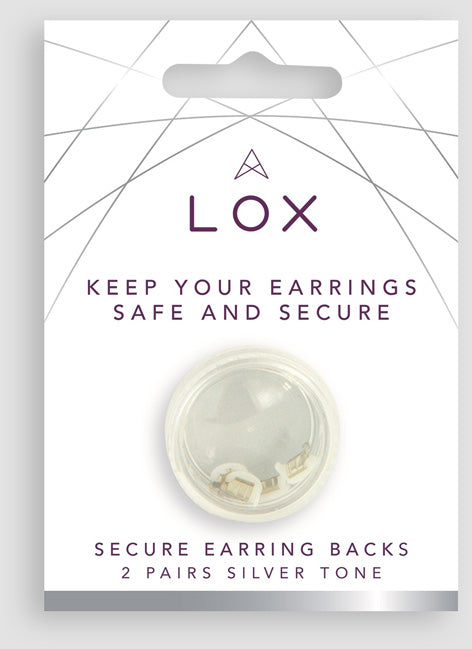 Lox Earring Backs, Silver, Pack of 2 - LOX-2SE