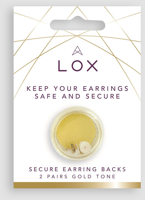 Lox Earring Backs, Yellow Gold, 2 Pack - LOX-2GE