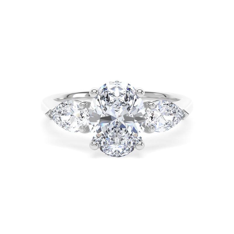 Platinum, Oval Cut, Laboratory Grown Diamond Engagement Ring - 2.00ct