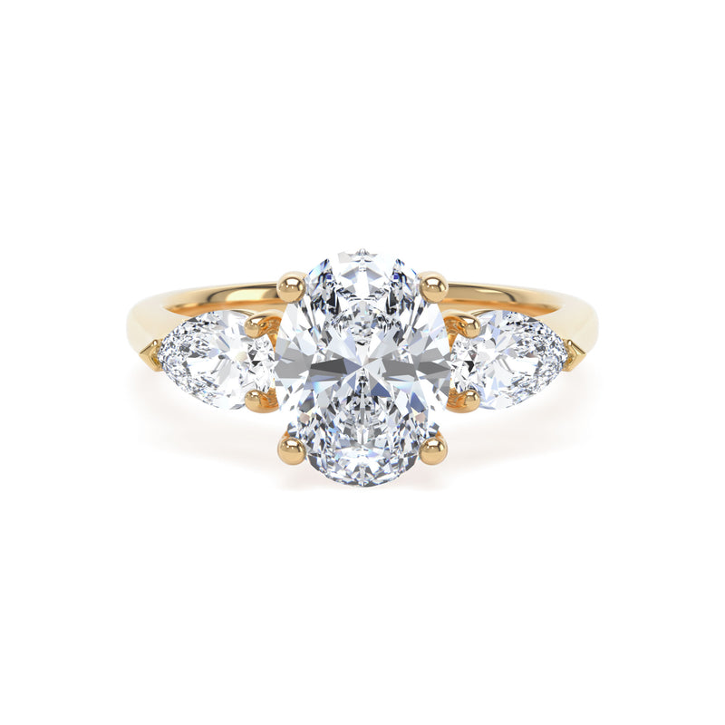 18ct Yellow Gold, Oval Cut, Laboratory Grown Diamond Engagement Ring - 1.30ct