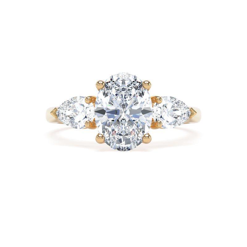 18ct Yellow Gold, Oval Cut, Laboratory Grown Diamond Engagement Ring - 1.30ct