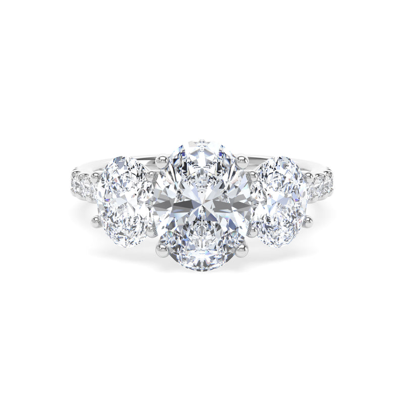 Platinum, Oval Cut, Laboratory Grown Diamond Engagement Ring - 1.60ct