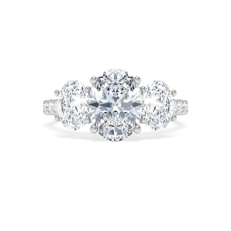 Platinum, Oval Cut, Laboratory Grown Diamond Engagement Ring - 1.60ct