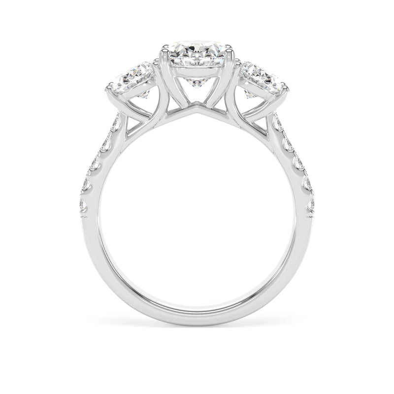 Platinum, Oval Cut, Laboratory Grown Diamond Engagement Ring - 1.60ct