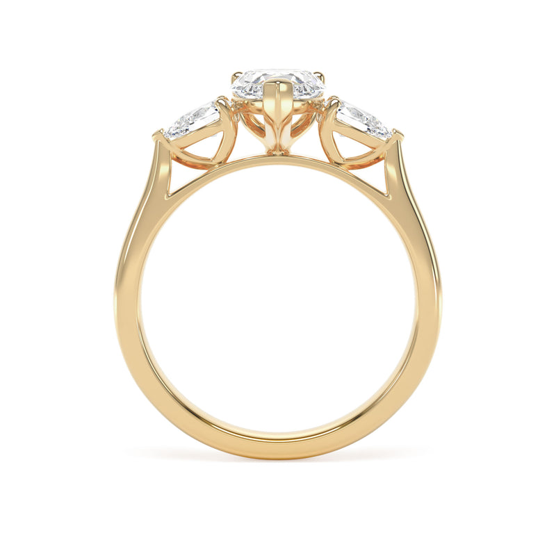 18ct Yellow Gold, Pear Cut, Laboratory Grown Diamond Engagement Ring - 2.00ct