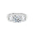 Platinum, Round Brilliant Cut, Laboratory Grown, Trilogy Diamond Engagement Ring - 2.90ct