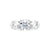 Platinum, Round Brilliant Cut, Laboratory Grown, Trilogy Diamond Engagement Ring - 2.90ct