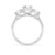 Platinum, Round Brilliant Cut, Laboratory Grown, Trilogy Diamond Engagement Ring - 2.90ct