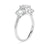 Platinum, Round Brilliant Cut, Laboratory Grown, Trilogy Diamond Engagement Ring - 2.90ct