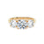 18ct Yellow Gold, Round Brilliant Cut, Laboratory Grown, Trilogy Diamond Engagement Ring - 2.00ct