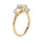 18ct Yellow Gold, Round Brilliant Cut, Laboratory Grown, Trilogy Diamond Engagement Ring - 2.00ct