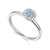 Aquamarine & Diamond Cluster Ring - 9ct White Gold - NTR832AQD-9WG
