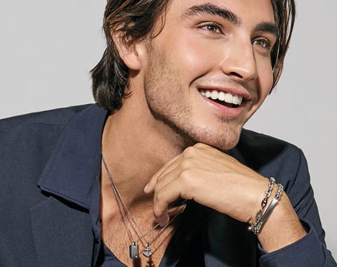 Strong Steel & Three Diamonds Geometric Bracelet - Silver - 028342/001