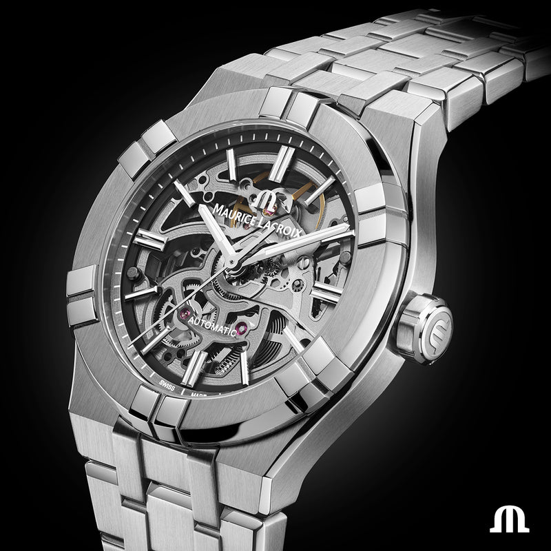 Aikon Automatic Skeleton Dial, 39mm - Stainless Steel Bracelet - AI6007-SS002-030-1