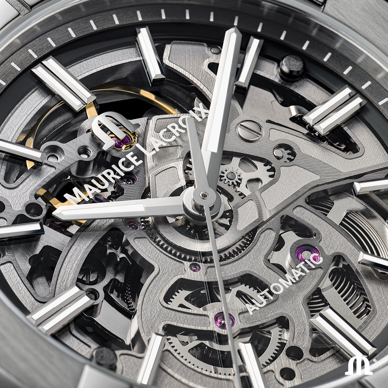 Aikon Automatic Skeleton Dial, 39mm - Stainless Steel Bracelet - AI6007-SS002-030-1