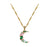 Celeste Cluster Moon Necklace - Gold -  AS22SGN10