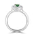 Emerald & Diamond Dress Ring - 18ct White Gold