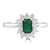 Emerald & Diamond Dress Ring - 18ct White Gold