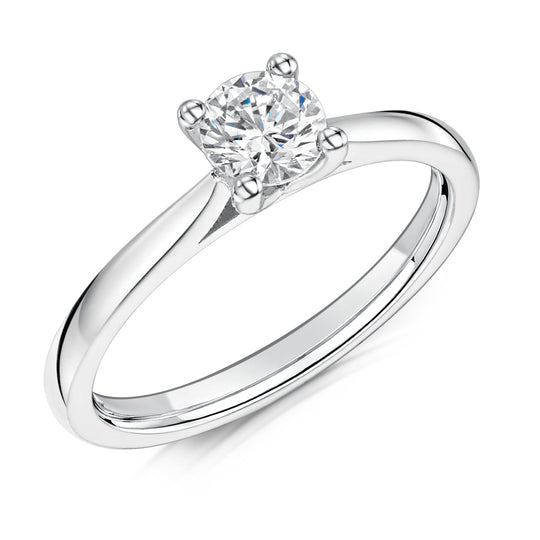 Platinum Round Brilliant Laboratory Grown Diamond Engagement Ring - 2.00ct