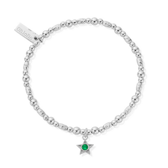 May Birthstone Bracelet - Silver - SBBCB3488