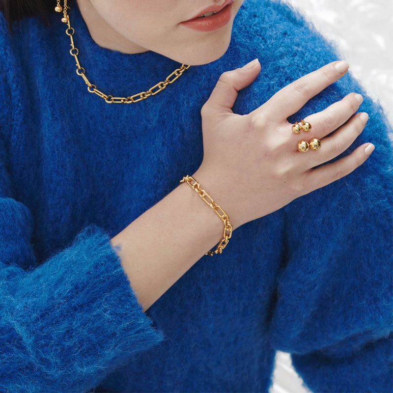 Medium Stellar Hardware Chain Bracelet - Gold - BPB04GP