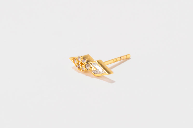 Mika Stud Earrings - Gold - JNM-200-039