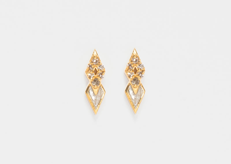 Mika Stud Earrings - Gold - JNM-200-039