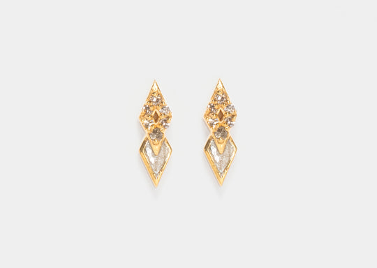 Mika Stud Earrings - Gold - JNM-200-039