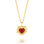 Electric Heart Mini Garnet Necklace - Gold - EGHN5GAGP