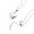 Mini Art Deco Hearts Pendant - Silver/CZ - SP-753